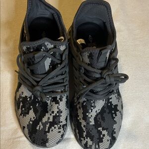 Gray and Black Camouflage Sneakers